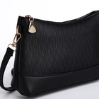 Сумка женская кросс-боди на молнии, 24.5×6.5×14 см, чёрная - Фото 5