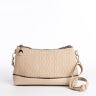 Сумка женская кросс-боди на молнии, 24.5×6.5×14 см, бежевая - Фото 2