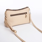 Сумка женская кросс-боди на молнии, 24.5×6.5×14 см, бежевая - Фото 3