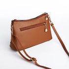 Сумка женская кросс-боди на молнии, 24.5×6.5×14 см, коричневая - Фото 5