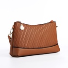 Сумка женская кросс-боди на молнии, 24.5×6.5×14 см, коричневая - Фото 3