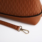 Сумка женская кросс-боди на молнии, 24.5×6.5×14 см, коричневая - Фото 6