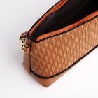 Сумка женская кросс-боди на молнии, 24.5×6.5×14 см, коричневая - Фото 7