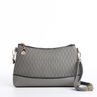 Сумка женская кросс-боди на молнии, 24.5×6.5×14 см, серая - Фото 2