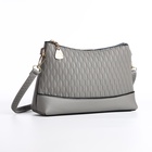 Сумка женская кросс-боди на молнии, 24.5×6.5×14 см, серая - Фото 4