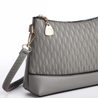 Сумка женская кросс-боди на молнии, 24.5×6.5×14 см, серая - Фото 5