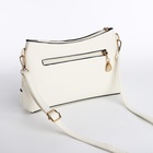 Сумка женская кросс-боди на молнии, 24.5×6.5×14 см, белая - Фото 3