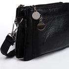 Сумка женская кросс-боди на молнии, 20.5×2×13 см, чёрная - Фото 5