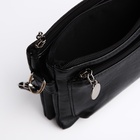 Сумка женская кросс-боди на молнии, 20.5×2×13 см, чёрная - Фото 7