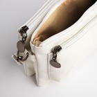 Сумка женская кросс-боди на молнии, 20.5×2×13 см, белая - Фото 6