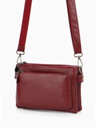 Сумка женская кросс-боди на молнии, 20.5×2×13 см, бордовая - Фото 3