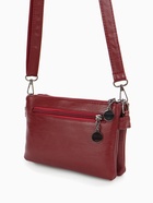 Сумка женская кросс-боди на молнии, 20.5×2×13 см, бордовая - Фото 6