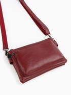 Сумка женская кросс-боди на молнии, 20.5×2×13 см, бордовая - Фото 7