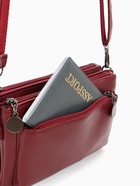 Сумка женская кросс-боди на молнии, 20.5×2×13 см, бордовая - Фото 9