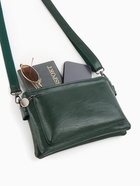 Сумка женская кросс-боди на молнии, 20.5×2×13 см, зелёная - Фото 12