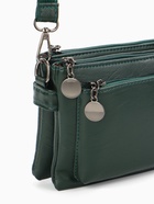 Сумка женская кросс-боди на молнии, 20.5×2×13 см, зелёная - Фото 13