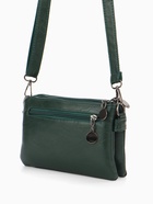 Сумка женская кросс-боди на молнии, 20.5×2×13 см, зелёная - Фото 5