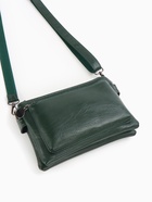 Сумка женская кросс-боди на молнии, 20.5×2×13 см, зелёная - Фото 7