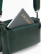 Сумка женская кросс-боди на молнии, 20.5×2×13 см, зелёная - Фото 9