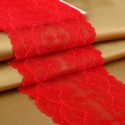 Кружевная эластичная ткань, 180 мм × 2,7 ± 0,5 м, цвет красный - фото 291908594