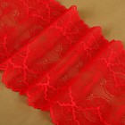 Кружевная эластичная ткань, 180 мм × 2,7 ± 0,5 м, цвет красный - фото 8600050