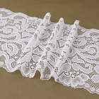 Кружевная эластичная ткань «Узоры», 175 мм, 2.7±0.5 м, белая - Фото 2