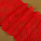 Кружевная эластичная ткань, 180 мм × 2,7 ± 0,5 м, цвет красный - фото 8600062