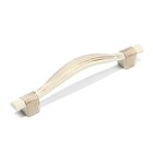 Ручка-скоба CAPPIO RSC018, цинк, м/о 96 мм, цвет белый/золото - Фото 3