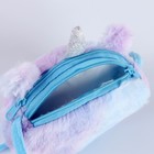 Плюшевая сумочка "Единорог" на шнурке, цвет сиреневый - фото 8999764