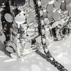 Сумка-клатч на застёжке, цвет серебряный - фото 12056367