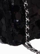 Сумка-клатч женская вечерняя на клапане, на цепочке, с пайетками, чёрная - Фото 7