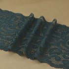 Кружевная эластичная ткань, 175 мм × 2.7 ± 0.5 м, цвет изумрудный - Фото 2