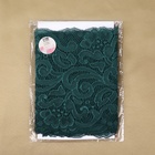 Кружевная эластичная ткань, 175 мм × 2.7 ± 0.5 м, цвет изумрудный - Фото 5