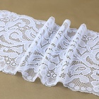 Кружевная эластичная ткань, 175 мм, 2.7±0.5 м, небесно-голубая - Фото 2