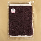 Кружевная эластичная ткань, 175 мм × 2,7 ± 0,5 м, цвет шоколадный - Фото 5