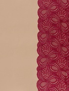 Кружевная эластичная ткань, 180 мм, 2.7±0.5 м, бордовая - Фото 2