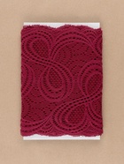 Кружевная эластичная ткань, 180 мм, 2.7±0.5 м, бордовая - Фото 4