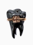 Брошь «Зуб» с брекетами, цвет серебристо-золотой - Фото 1