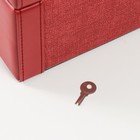 Шкатулка кожзам для украшений сундук "Красная" комбинированная 23,5х16,5х14,5 см - Фото 6