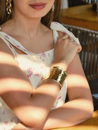 Браслет металл «Манжета» с выемками, цвет золото - Фото 5