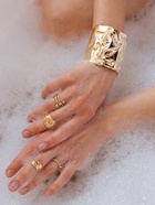 Браслет металл «Манжета» с выемками, цвет золото - Фото 6