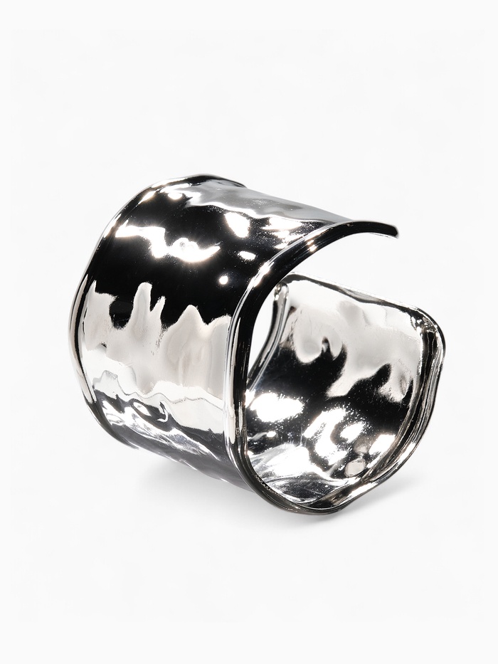 Браслет манжета «Жидкий металл», металл, цвет серебро - Фото 1