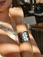 Браслет манжета «Жидкий металл», металл, цвет серебро - Фото 4