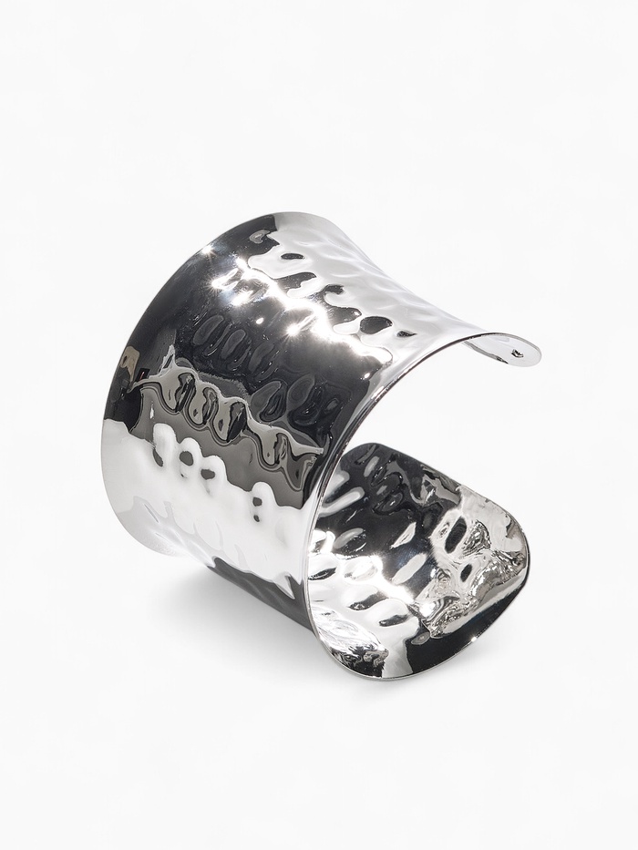 Браслет манжета «Изогнутый», металл, цвет серебро - Фото 1