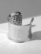 Браслет металл «Манжета» загнутый, цвет серебро - Фото 4