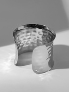 Браслет металл «Манжета» загнутый, цвет серебро - Фото 5