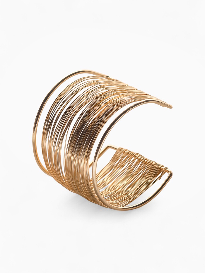 Браслет манжета «Нити», металл, цвет золото - Фото 1