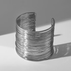 Браслет «Манжета» нити, цвет серебро - Фото 2