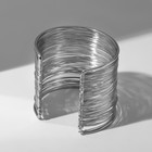 Браслет «Манжета» нити, цвет серебро - Фото 3