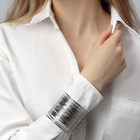 Браслет «Манжета» нити, цвет серебро - Фото 4